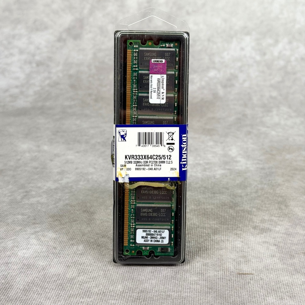 Kingston 512MB DDR 333MHz PC2700 DIMM Desktop RAM KVR333X64C25/512 New